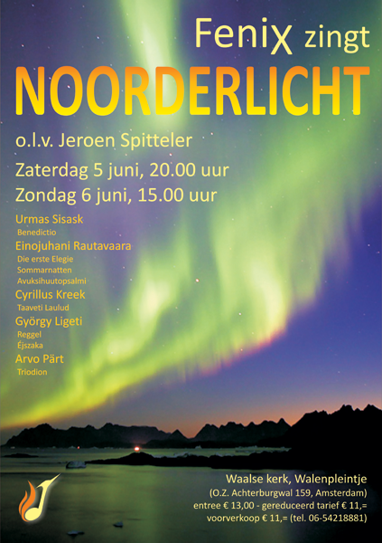 Flyer concerten Noorderlicht