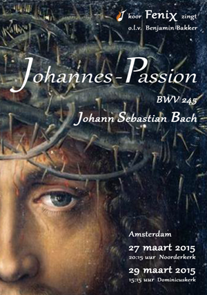 flyer concerten Johannes Passion